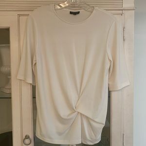 Topshop Short Sleeve Twist Front Top